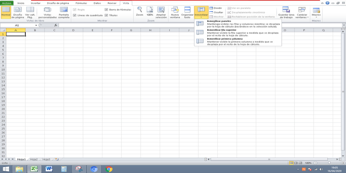 Como fijar columnas o filas en Excel