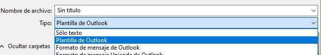 Editar o modificar plantilla de Outlook 
