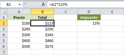 Cómo calcular porcentaje entre dos cantidades en Excel