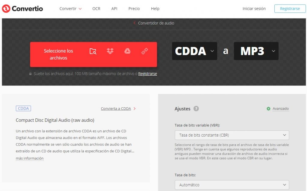 Cómo convertir CDA a mp3 online Tecnoguia