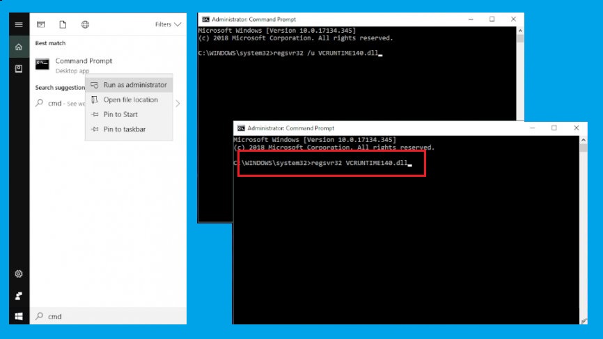 Solucionar el error falta el archivo vcruntime140.dll en Windows 10