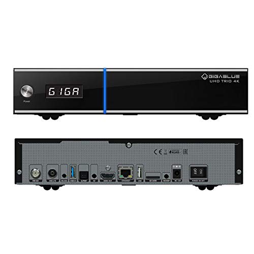 GigaBlue UHD Trio 4K 1x DVB-S2X 1XxDVB-T2/C Linux Sat IP Multiroom - Receptor híbrido