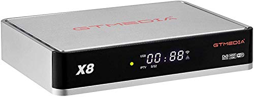 GT Media X8 DVB-S/S2/S2X Decodificador Satélite Receptor de TV Digital con Wi-Fi Incorporado / Ethernet / SCART / 1080P Full HD / Multi-Stream / T2-MI / H.265 HEVC 10bit