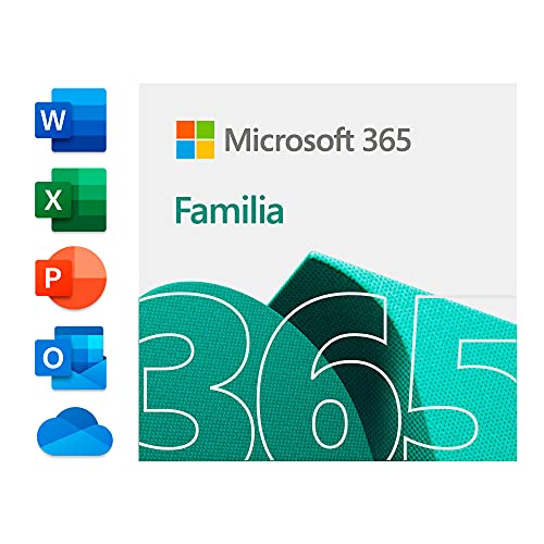 Microsoft 365 Familia Para 6 PCs/MACs/tabletas/teléfonos incluyendo iPad/Android/Windows Código de activación enviado por correo