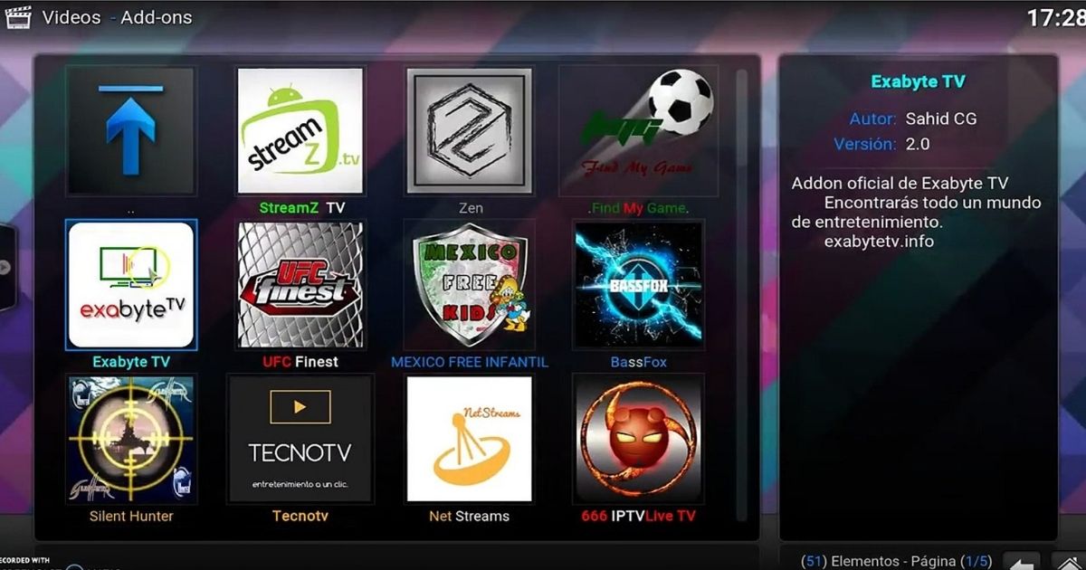 Listas Exabyte TV