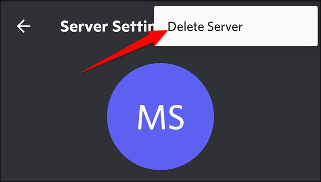 eliminar un servidor en Discord móvil