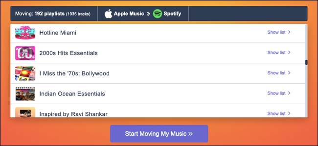 transferir tus playlists de Apple Music a Spotify