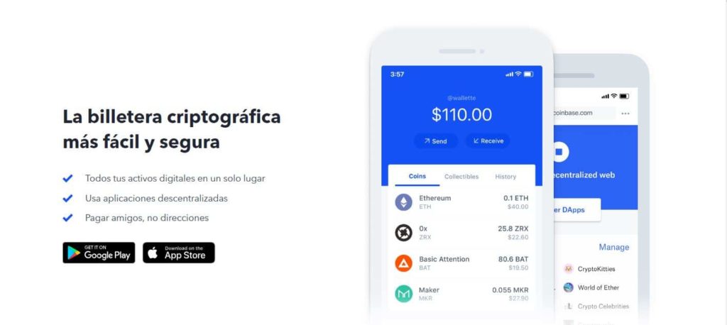 Funciones más destacadas de Coinbase