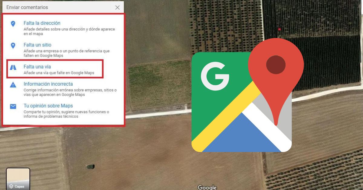 añadir carreteras que faltan en Google Maps