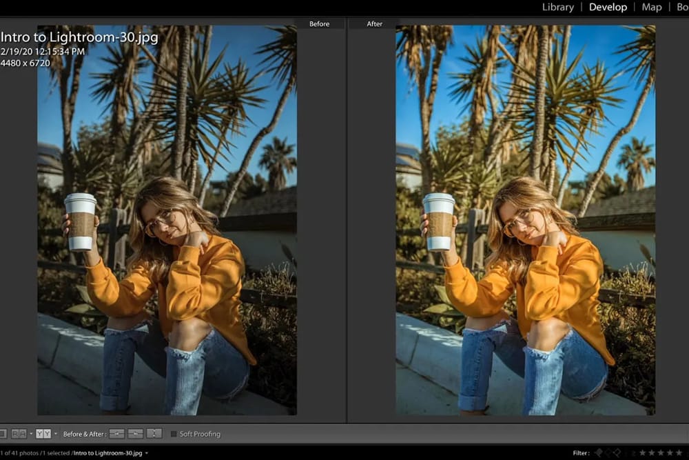 como copiar ajustes de una foto a otra en lightroom