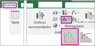 como crear un histograma excel