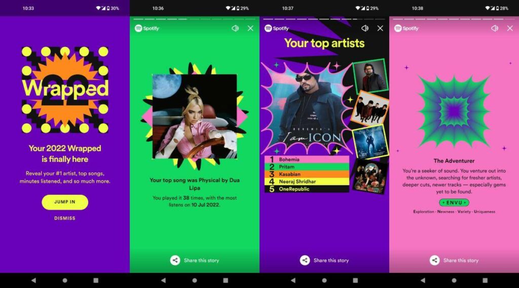 Spotify Wrapped cómo ver tus canciones y artistas más escuchados