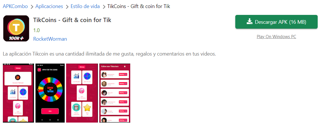 app TikCoins