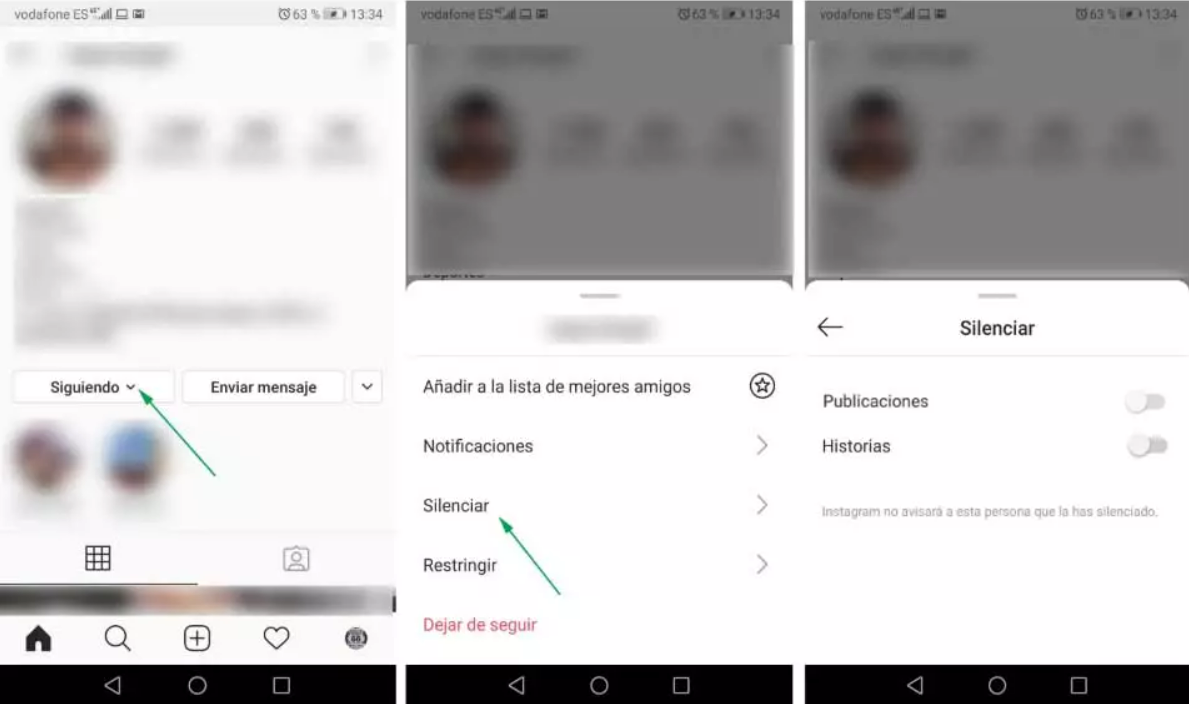 Cómo funciona la opción “silenciar usuario