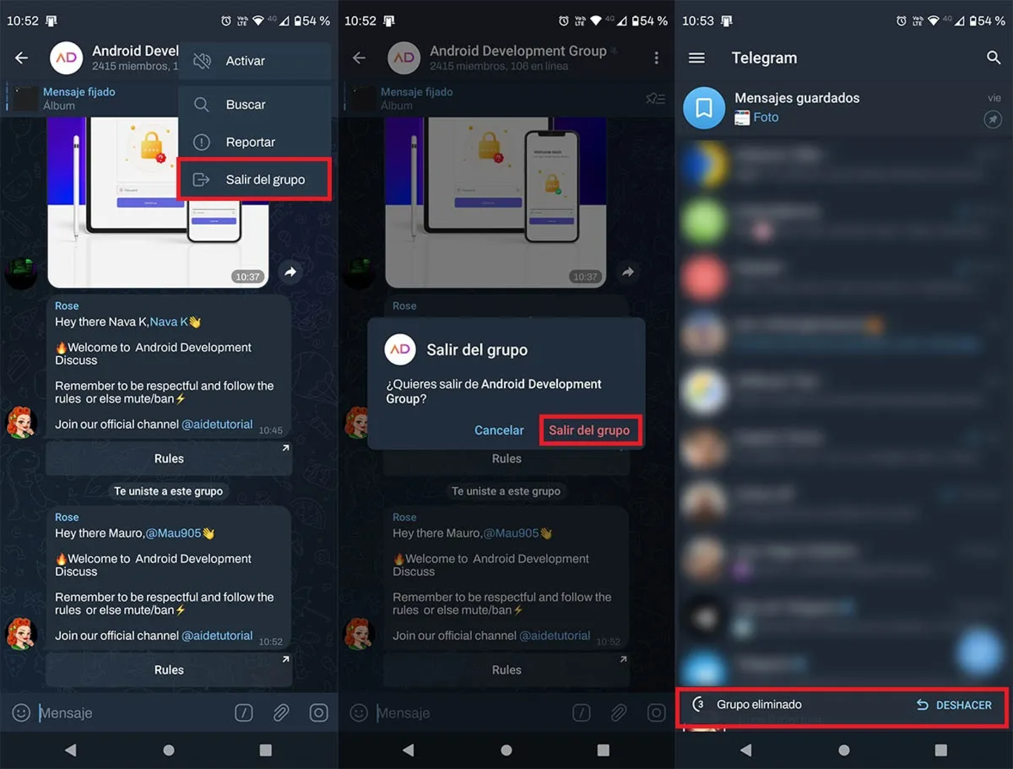 Cómo volver a un grupo de Telegram del que saliste - Tecnoguia