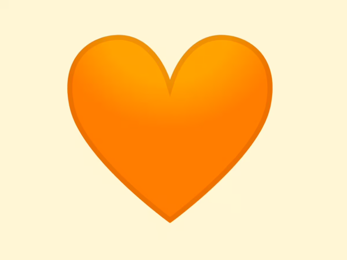 WhatsApp corazón Naranja