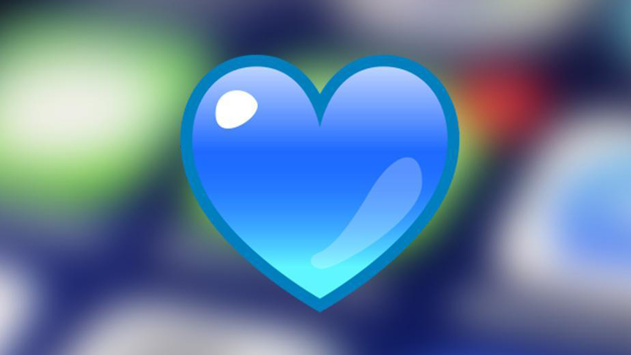 WhatsApp corazón azul