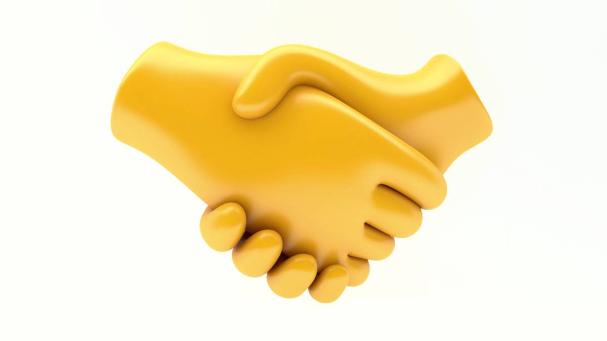 Emoji de manos estrechadas
