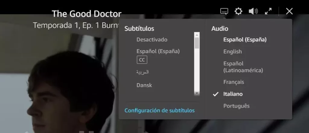 Cómo cambiar idioma en Prime Video