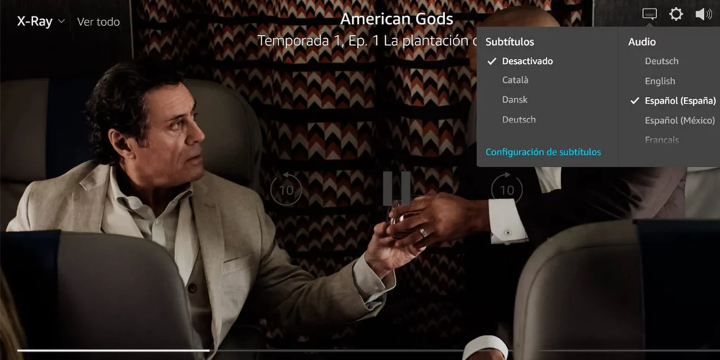 Cómo cambiar idioma y subtítulos en Prime Video pc