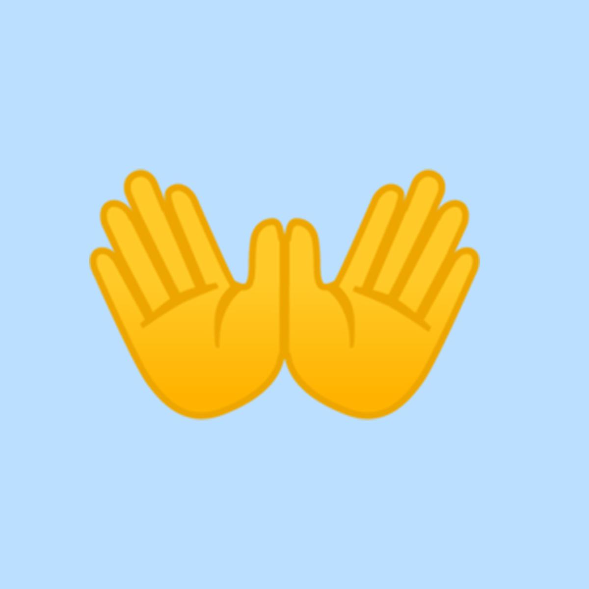 Emoji de las manos abiertas
