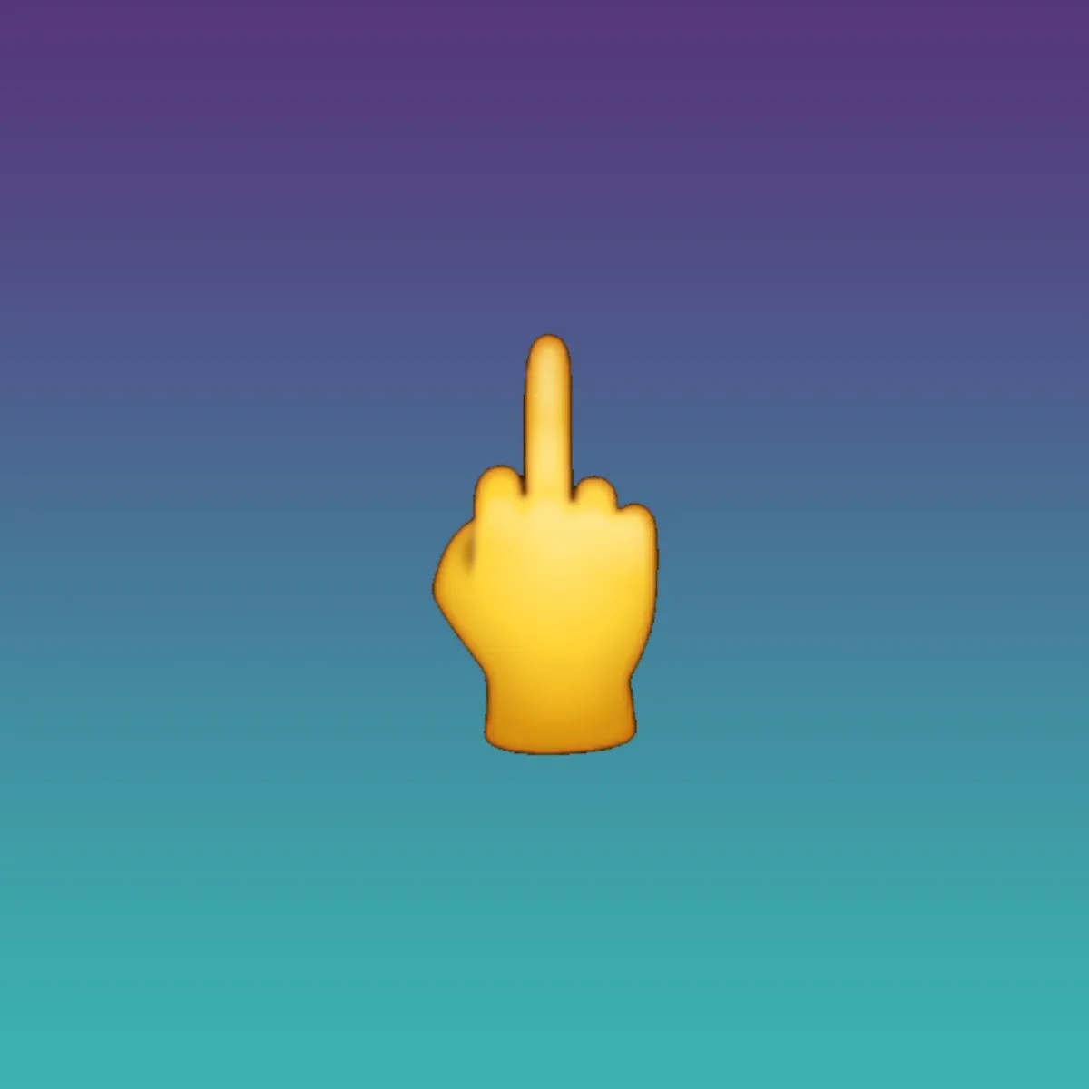Emoji de la mano con el dedo corazón levantado

