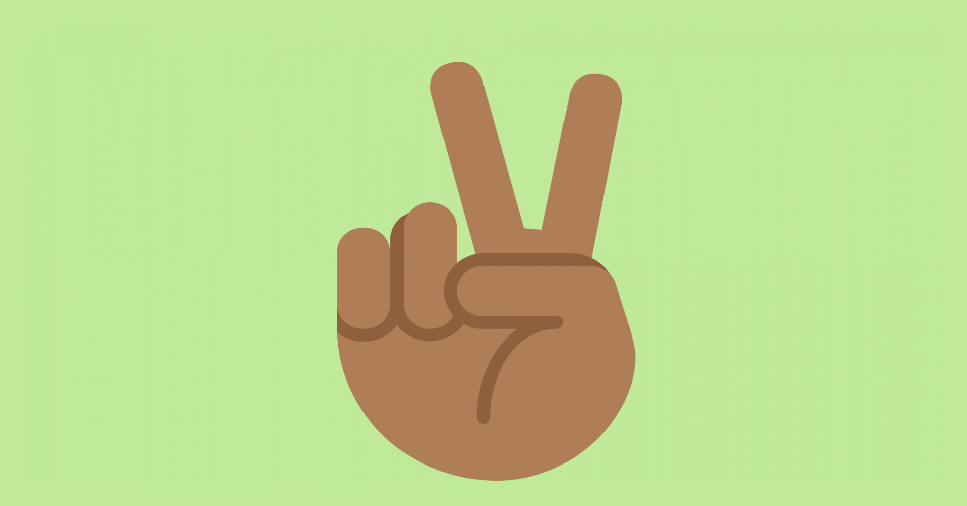 Emoji del gesto de la victoria
