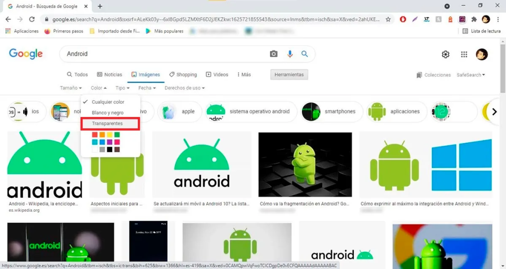 buscar imágenes sin fondo desde Google