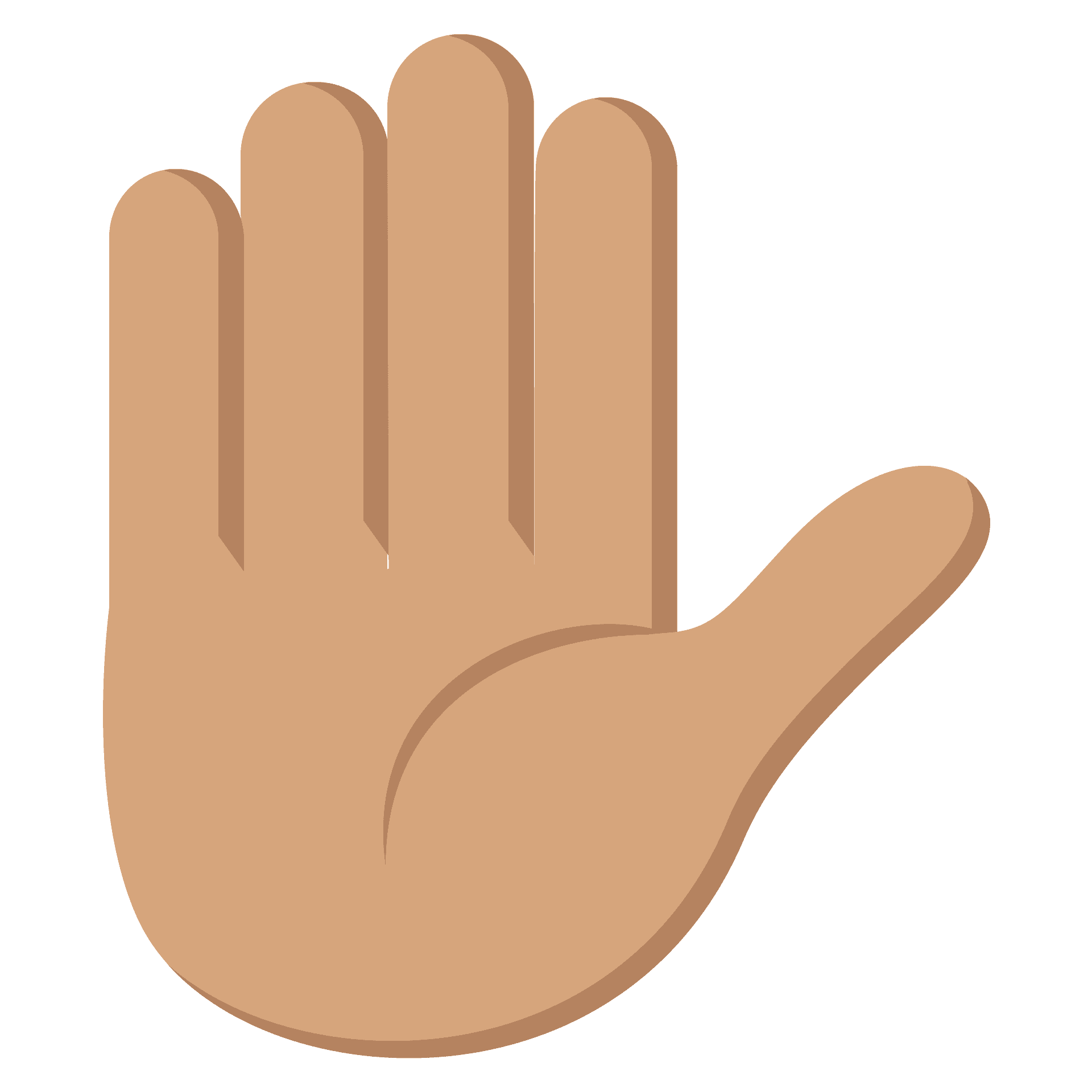 Emoji del dorso de la mano levantada
