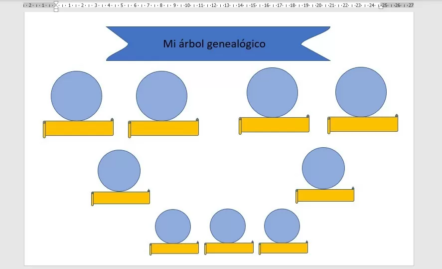 Cómo hacer un árbol genealógico en Word con figuras y flechas