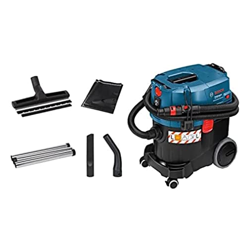 Bosch Professional aspirador en seco/húmedo GAS 35 L SFC+ (incl. 1 filtro pliegues plano celulosa, boquilla ranuras, bolsa, codo, set boquillas suelo, manguera 3 m con boquilla, 3 tubos 0,35 m)