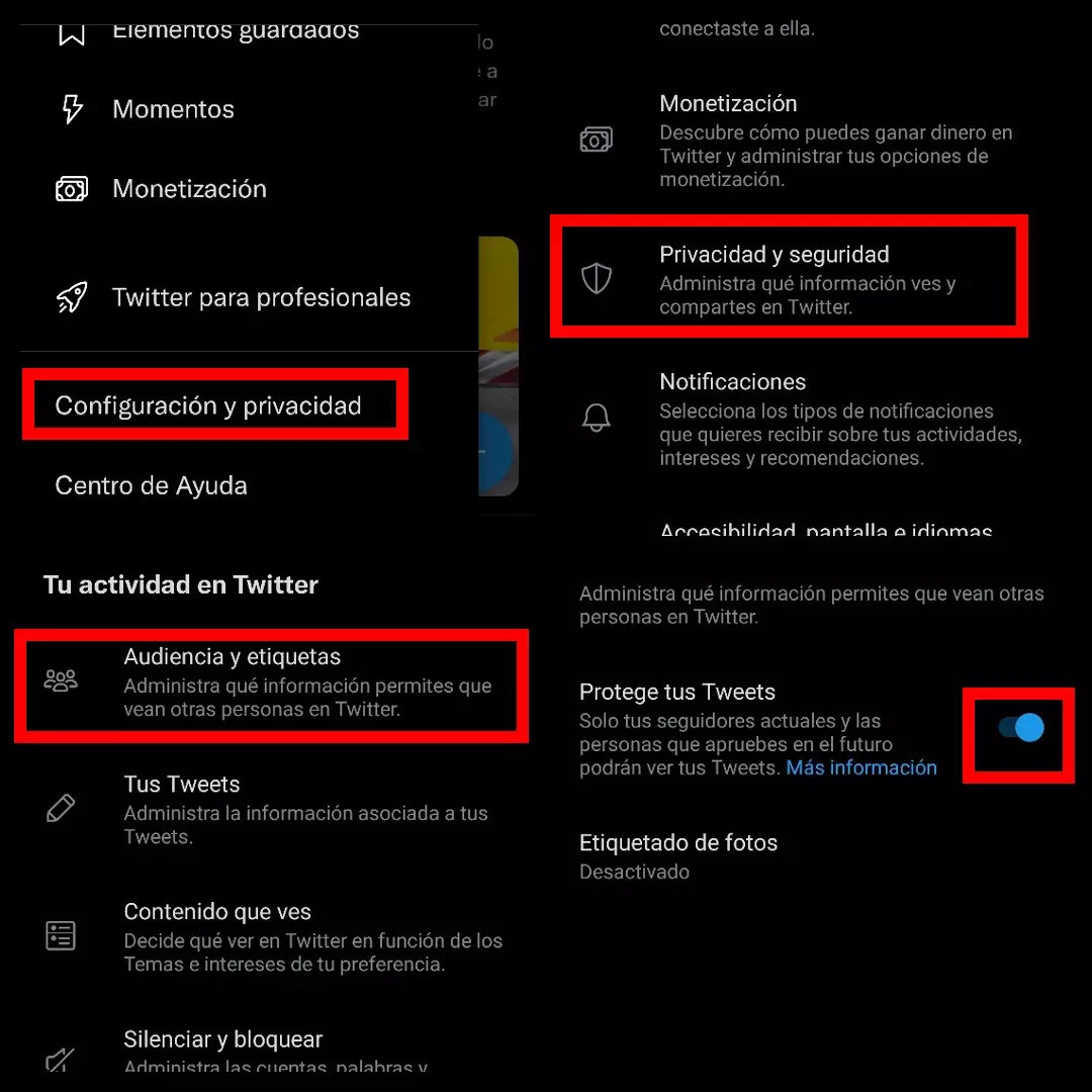 Como hacer mi cuenta de Twitter privada
