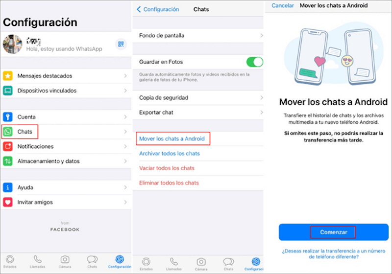 Cómo pasar tus chats de WhatsApp del iPhone a Android