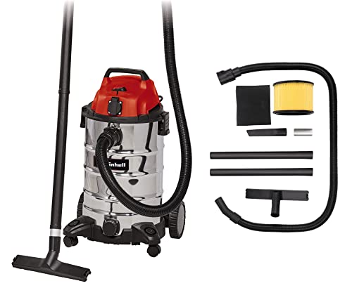 Einhell Aspirador seco – húmedo - TH-VC 1930 SA (230V, 1500W, depósito de 30L, nivel de ruido: 78 dB, poder de succión: 190 mbar). Incluye varios accesorios