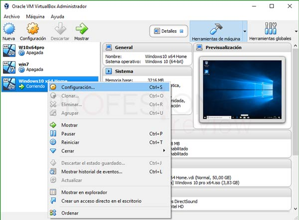 Iniciar la máquina virtual