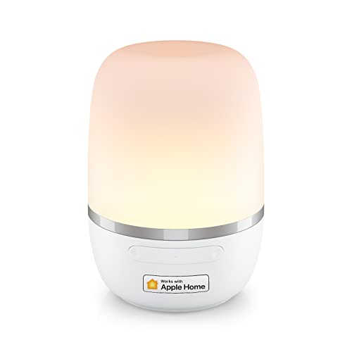 meross Lámpara Nocturna Wi-Fi Inteligente, Multicolor Regulable con RGB (2700K - 6500K) Compatible con Apple HomeKit, Alexa, Google Assistant y SmartThings