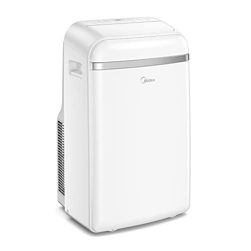 Midea MPD-12CRN7 Aire acondicionado móvil 3 en 1 con manguera de escape, refrigeración, deshumidificación y ventilación, 12000 BTU/h (3,5 kW/h), temporizador de 24 horas, blanco