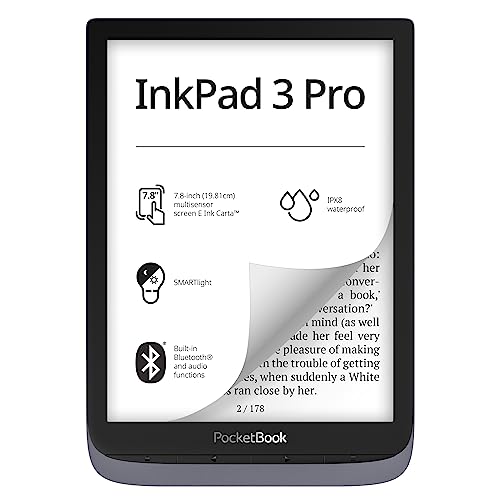 PocketBook INKPAD 3 Pro LECTORE DE E-Book Pantalla TÁCTIL 16 GB WiFi Gris, METÁLICO
