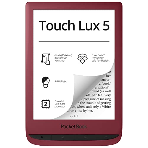 PocketBook Touch Lux 5 - Libro electrónico (8 GB de Memoria, Pantalla de 15,24 cm (6