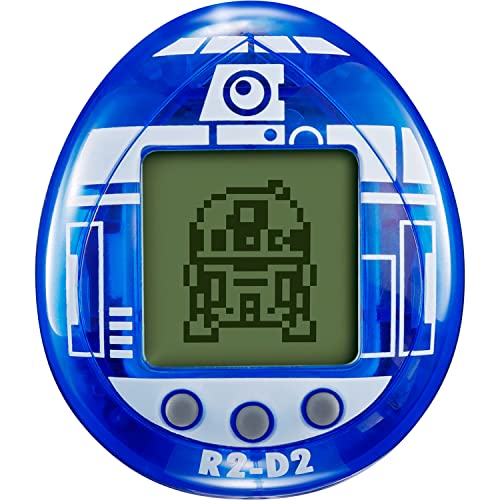 Tamagotchi 88822 Star Wars R2D2 Virtual Pet Droid con minijuegos, Clips de animación, Modos Extra y Llavero (Azul), Multicolor