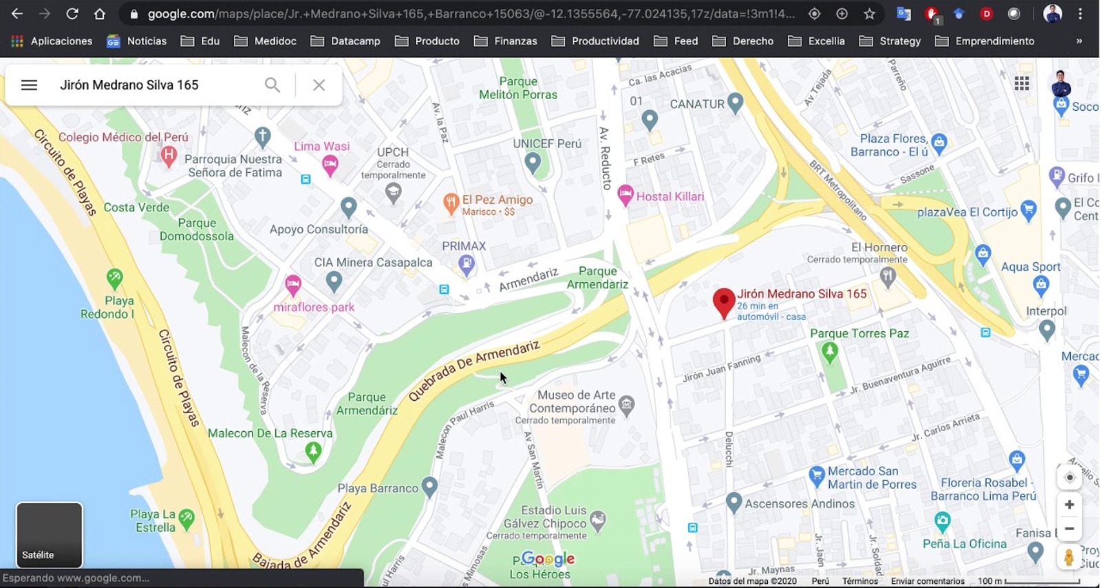 Cómo ver las coordenadas en Google Maps web