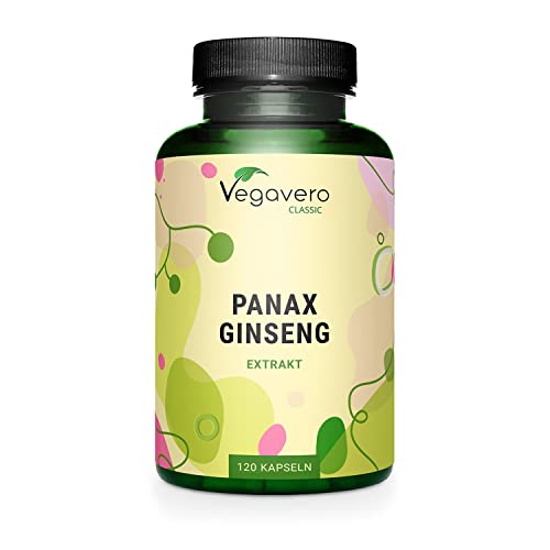 PANAX GINSENG Rojo Vegavero® | 4800 mg | 120 Cápsulas | NOOTROPICO Memoria y Concentración | Ginseng Rojo Coreano Puro | Vegano & Sin Aditivos