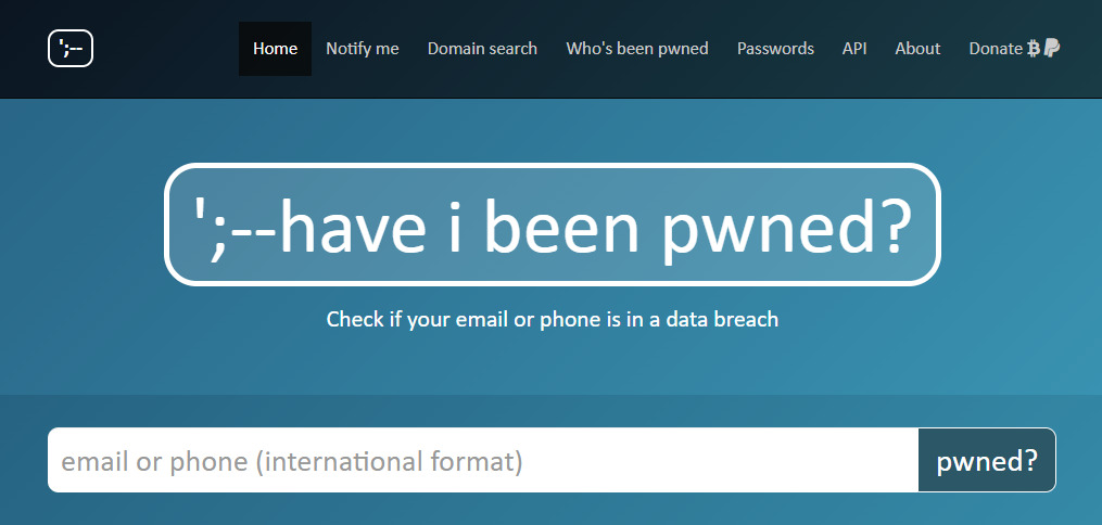  Have I Been Pwned