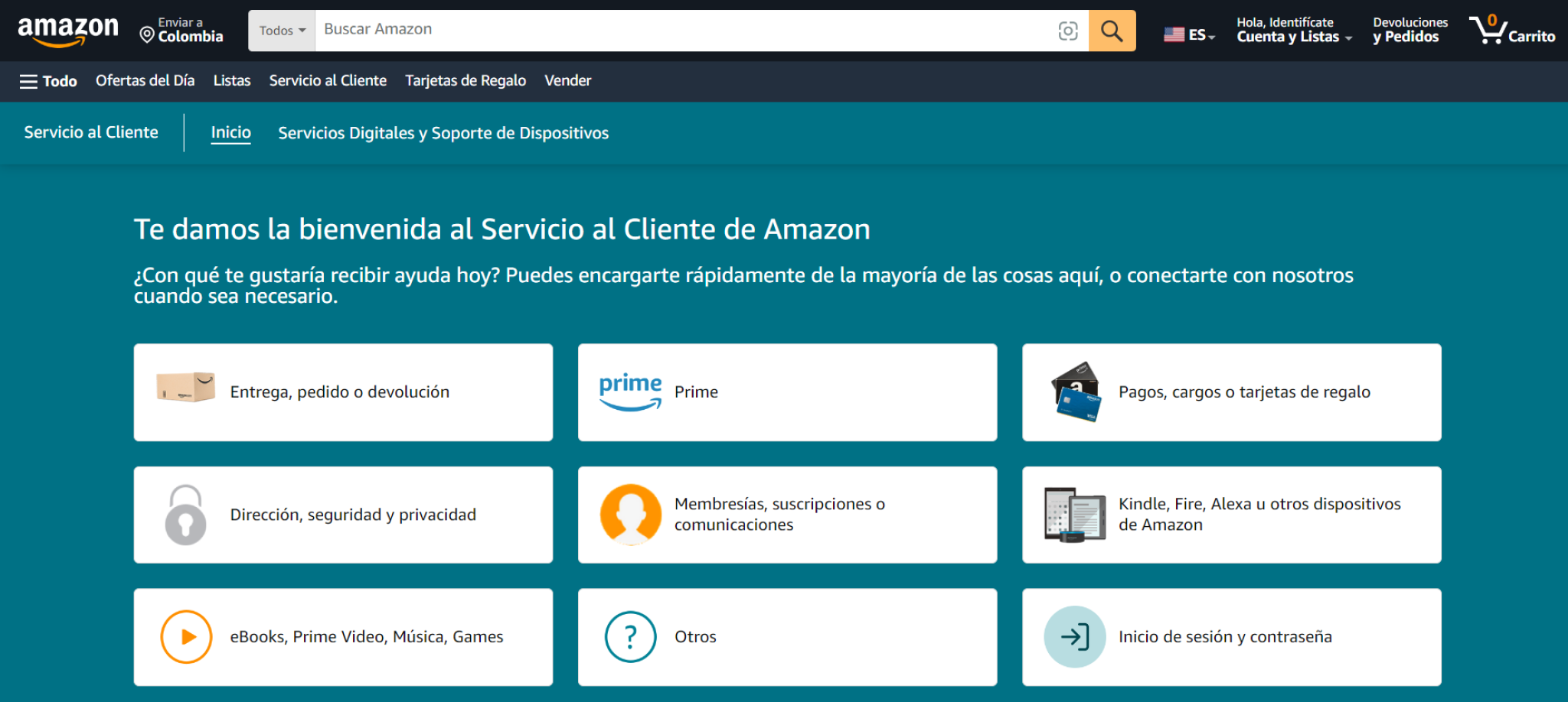 chat online amazon atencion al cliente